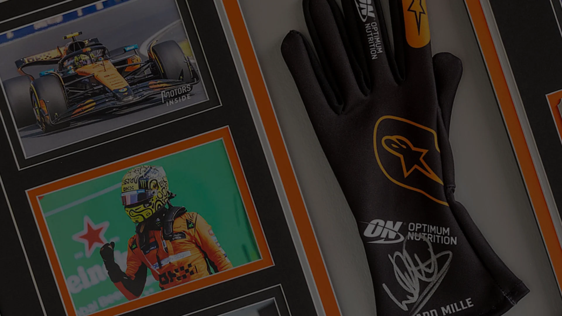 Autographed Formula 1 racing gloves