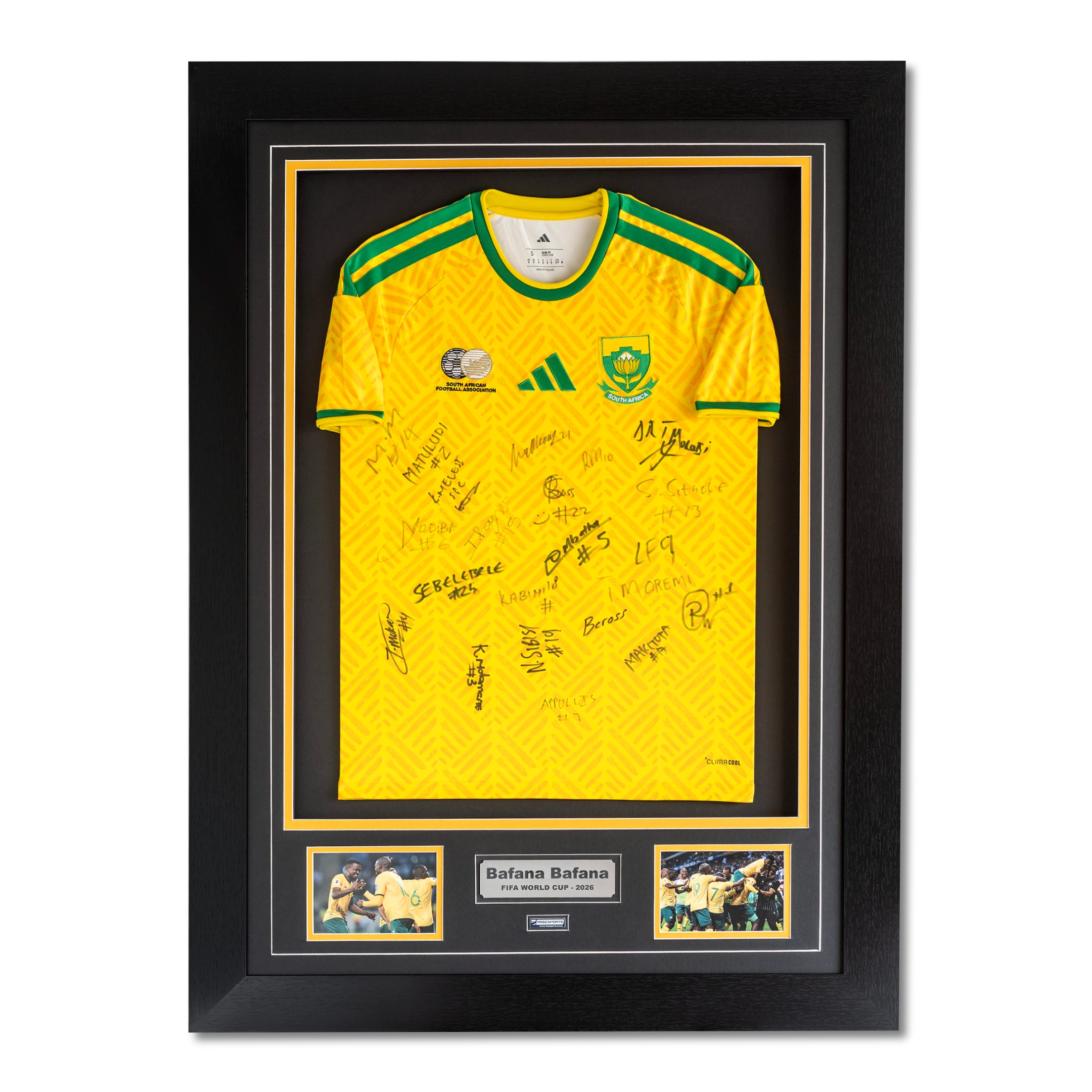 Bafana Bafana signed 2026 FIFA World Cup squad jersey